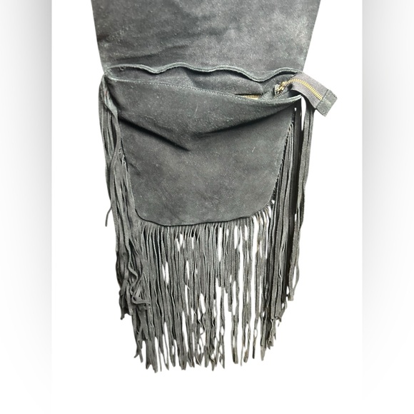 Samvara Black Suede Fridge Crossbody Bag - Picture 12 of 12